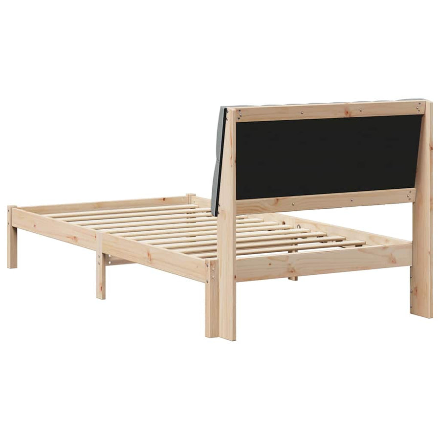 Bedframe met Gevoerd Hoofdgedeelte Bruin 100 x 200 cm
