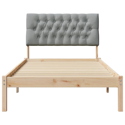 Bedframe met Gevoerd Hoofdgedeelte Bruin 100 x 200 cm