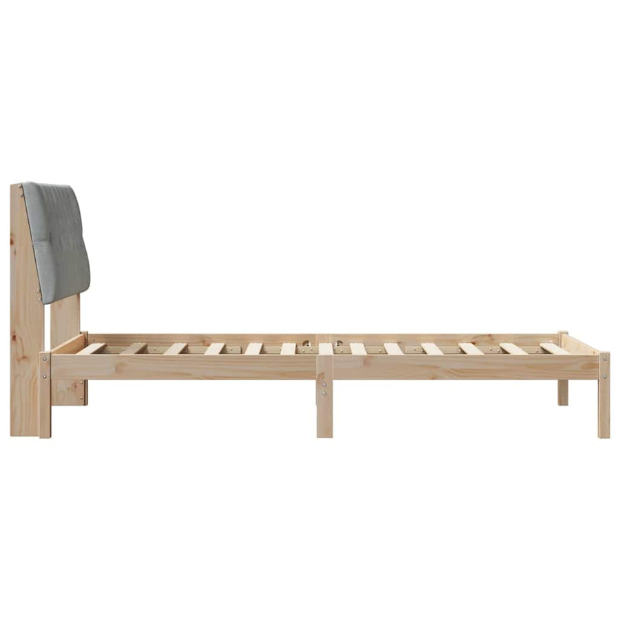 Bedframe met Gevoerd Hoofdgedeelte Bruin 100 x 200 cm