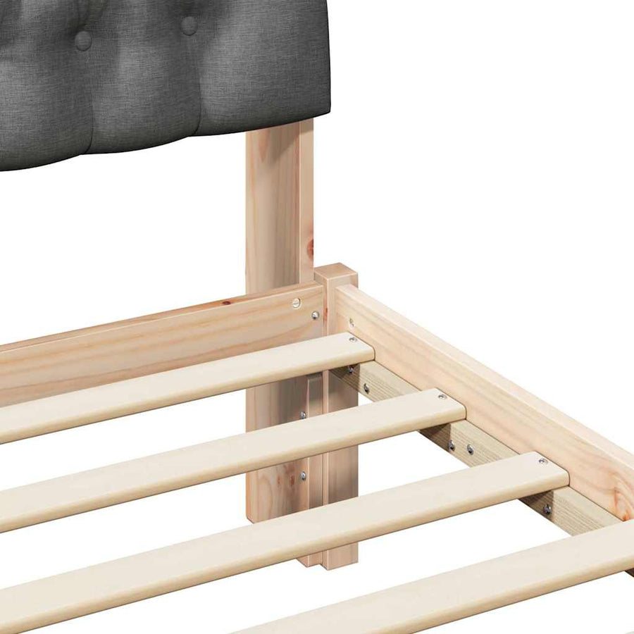 Bedframe met Gevoerd Hoofdgedeelte Bruin 100 x 200 cm
