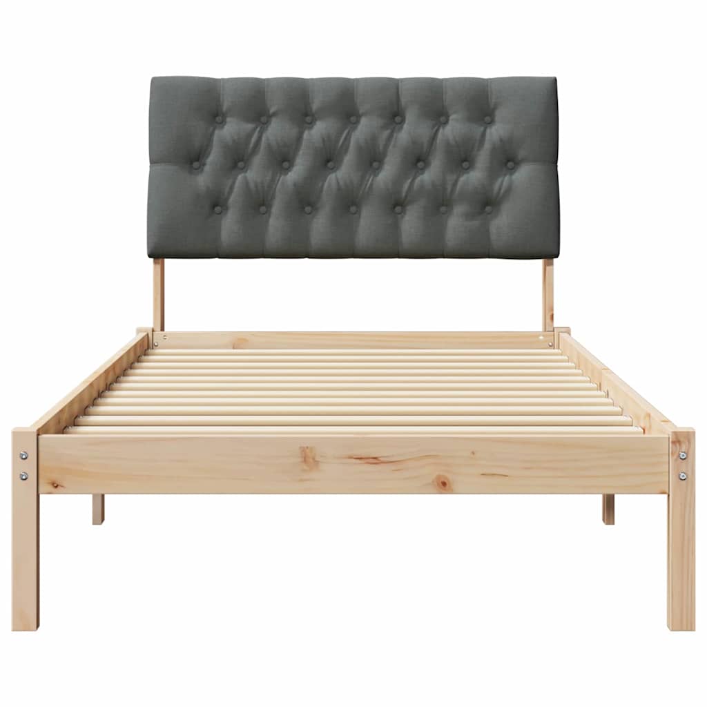 Bedframe met Gevoerd Hoofdgedeelte Bruin 100 x 200 cm