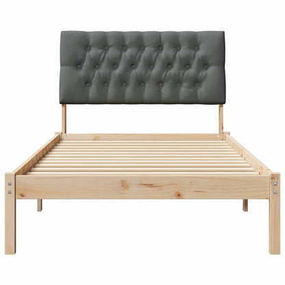 Bedframe met Gevoerd Hoofdgedeelte Bruin 100 x 200 cm