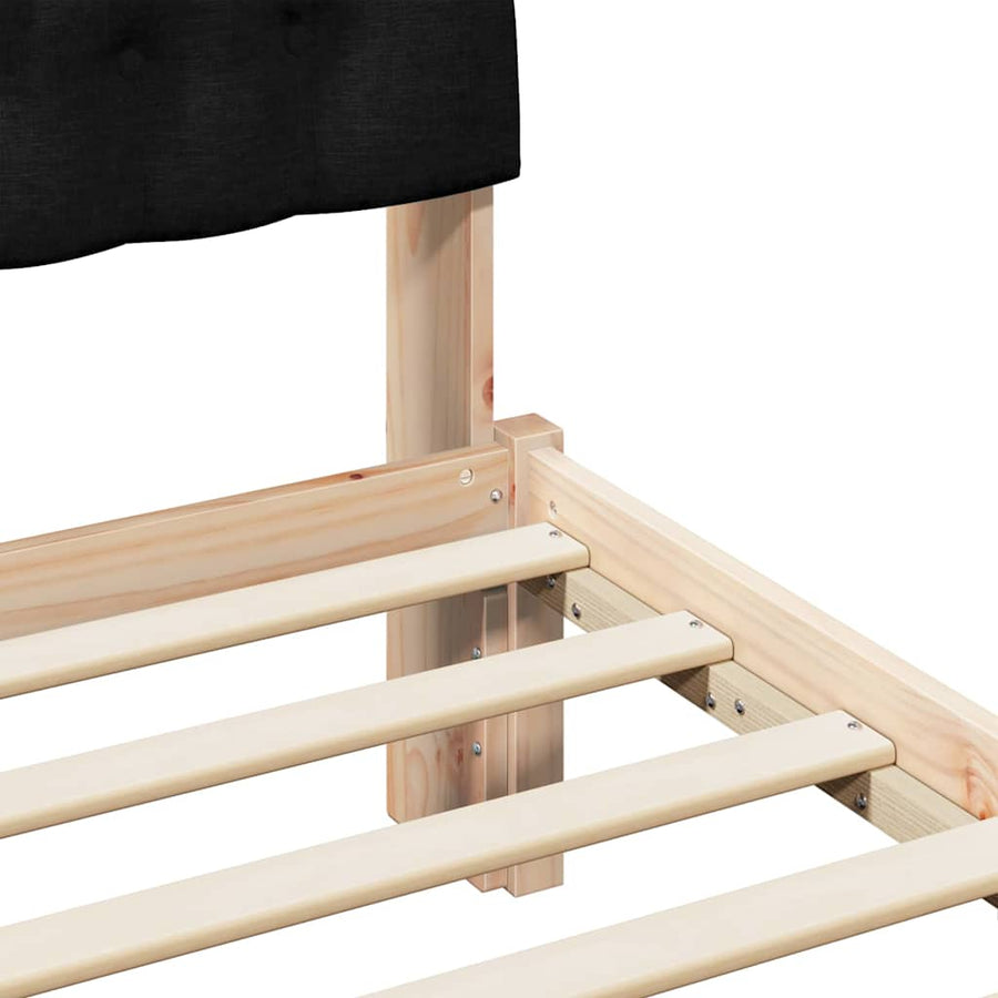 Bedframe met Gevoerd Hoofdgedeelte Bruin 100 x 200 cm