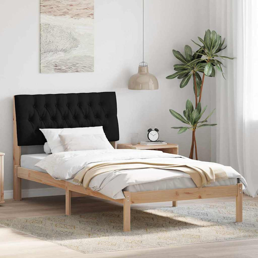 Bedframe met Gevoerd Hoofdgedeelte Bruin 100 x 200 cm