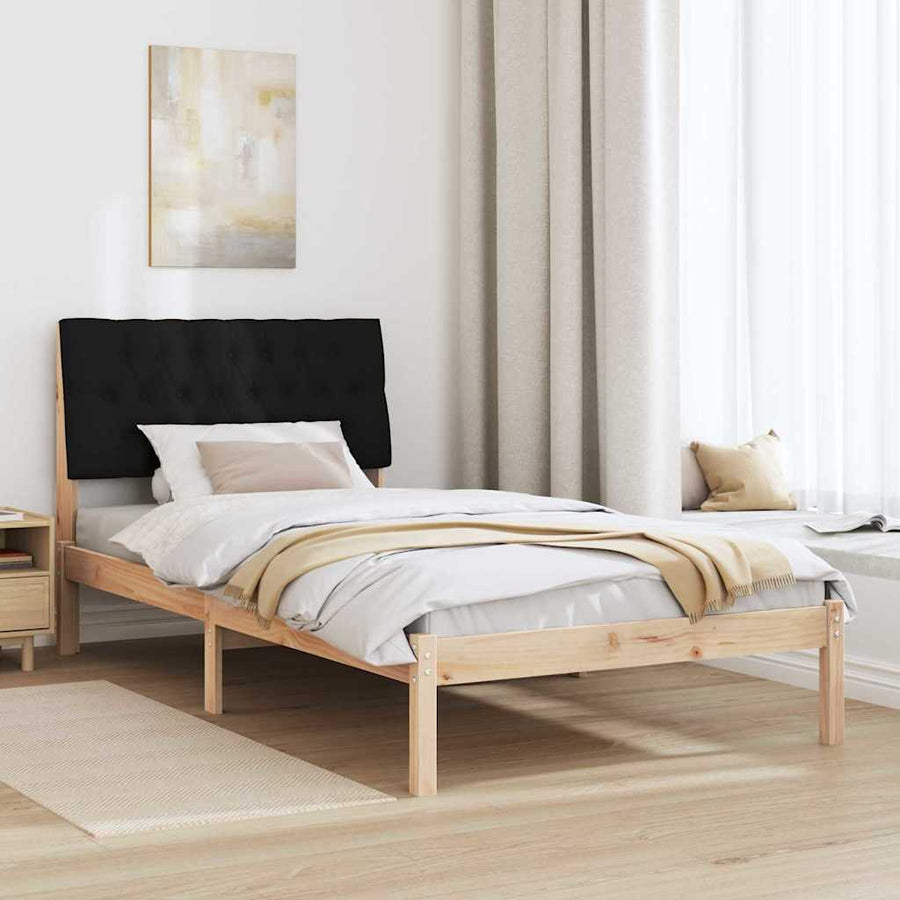 Bedframe met Gevoerd Hoofdgedeelte Bruin 100 x 200 cm