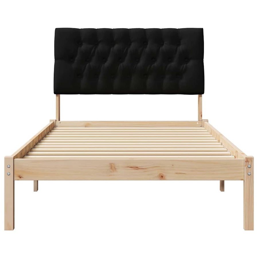 Bedframe met Gevoerd Hoofdgedeelte Bruin 100 x 200 cm