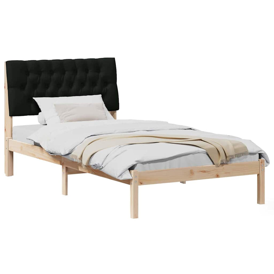 Bedframe met Gevoerd Hoofdgedeelte Bruin 100 x 200 cm