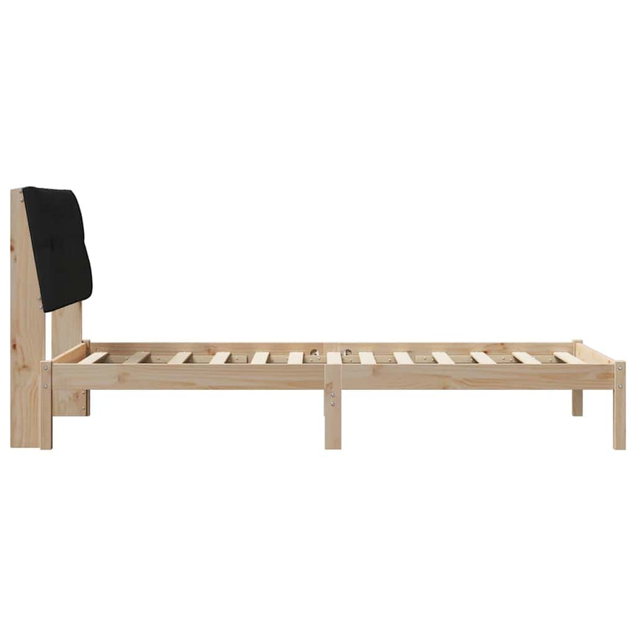 Bedframe met Gevoerd Hoofdgedeelte Bruin 100 x 200 cm