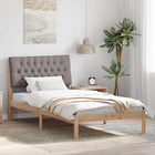 Bedframe 100x200 cm bruin massief grenenhout