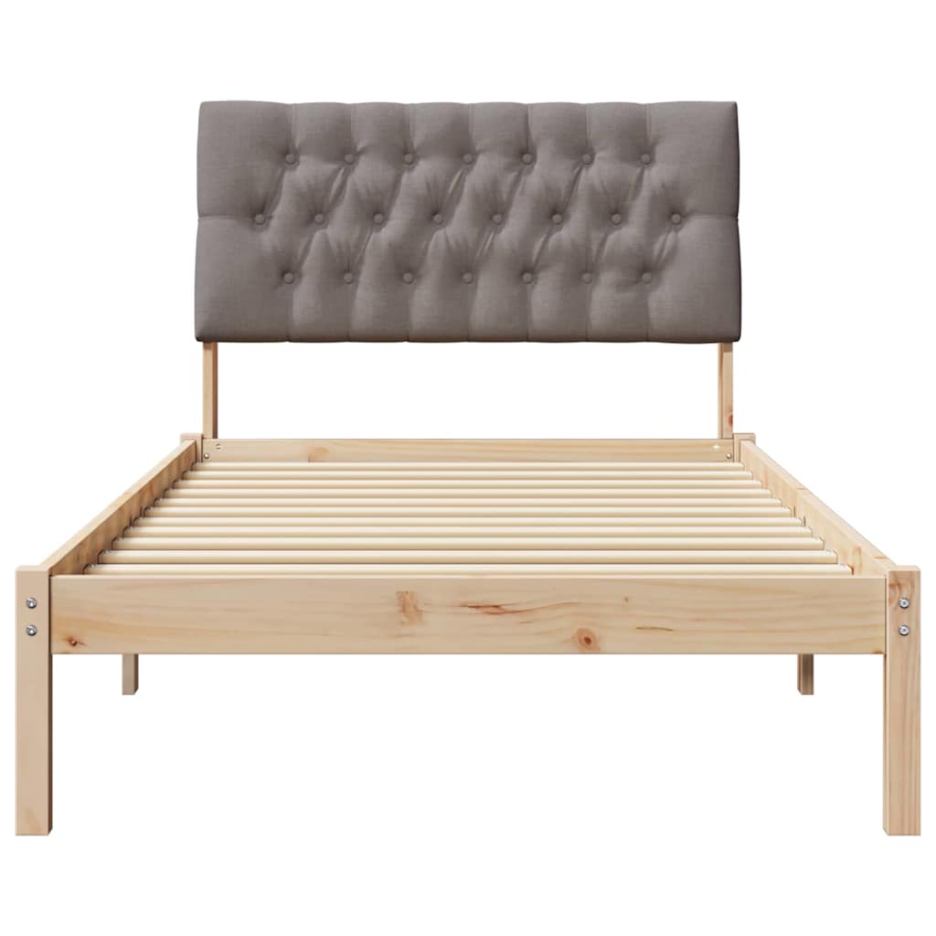 Bedframe met Gevoerd Hoofdgedeelte Bruin 100 x 200 cm