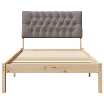 Bedframe met Gevoerd Hoofdgedeelte Bruin 100 x 200 cm