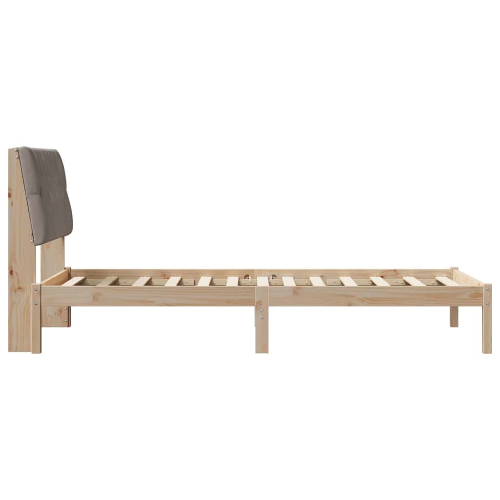 Bedframe met Gevoerd Hoofdgedeelte Bruin 100 x 200 cm