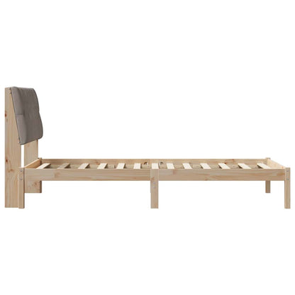 Bedframe met Gevoerd Hoofdgedeelte Bruin 100 x 200 cm