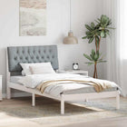 Bedframe massief grenenhout wit 100x200 cm