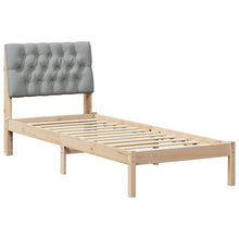 Bedframe met Gevoerd Hoofdgedeelte Bruin 80 x 200 cm