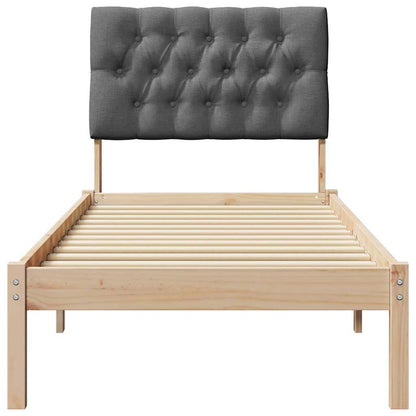 Bedframe met Gevoerd Hoofdgedeelte Bruin 80 x 200 cm