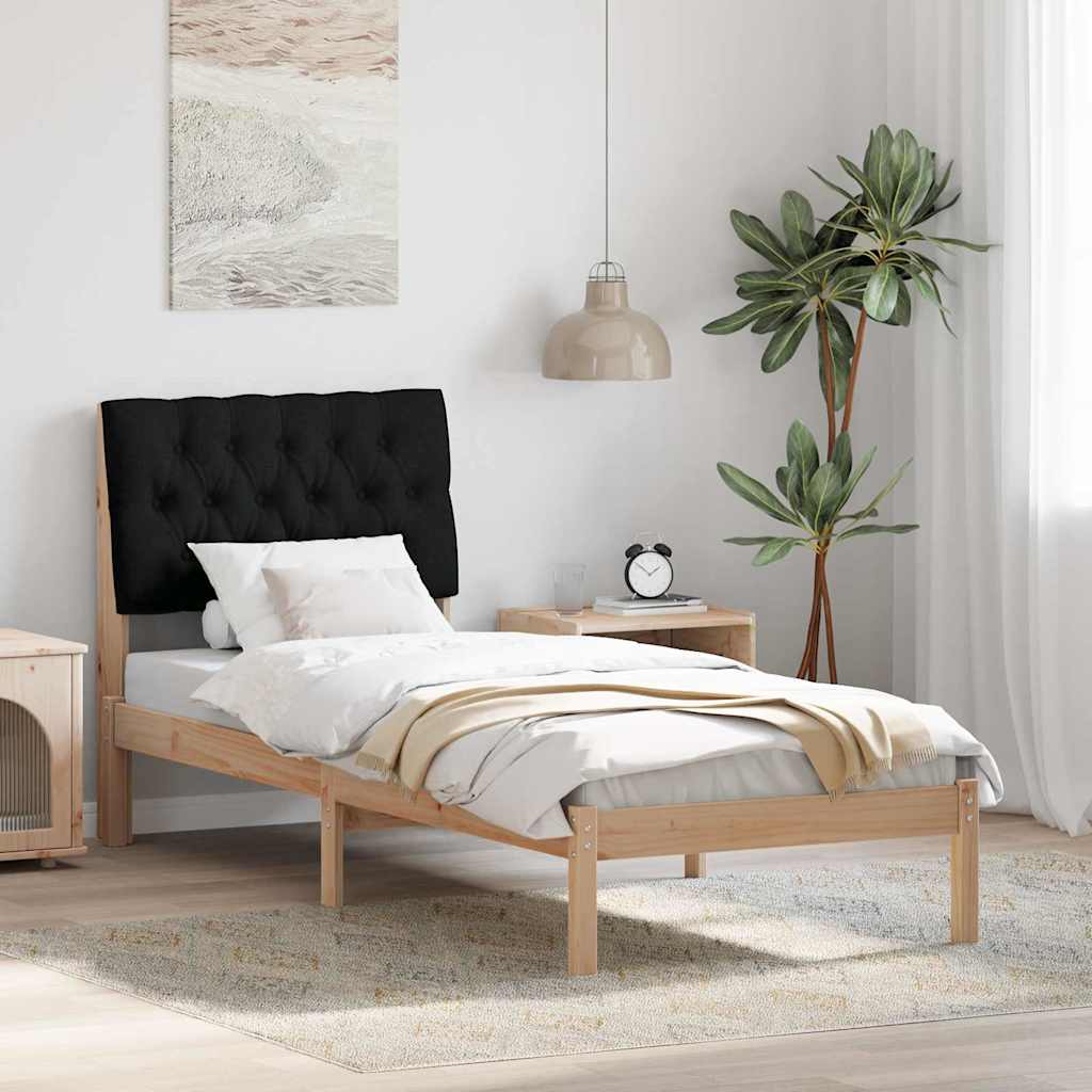 Bedframe met Gevoerd Hoofdgedeelte Bruin 80 x 200 cm