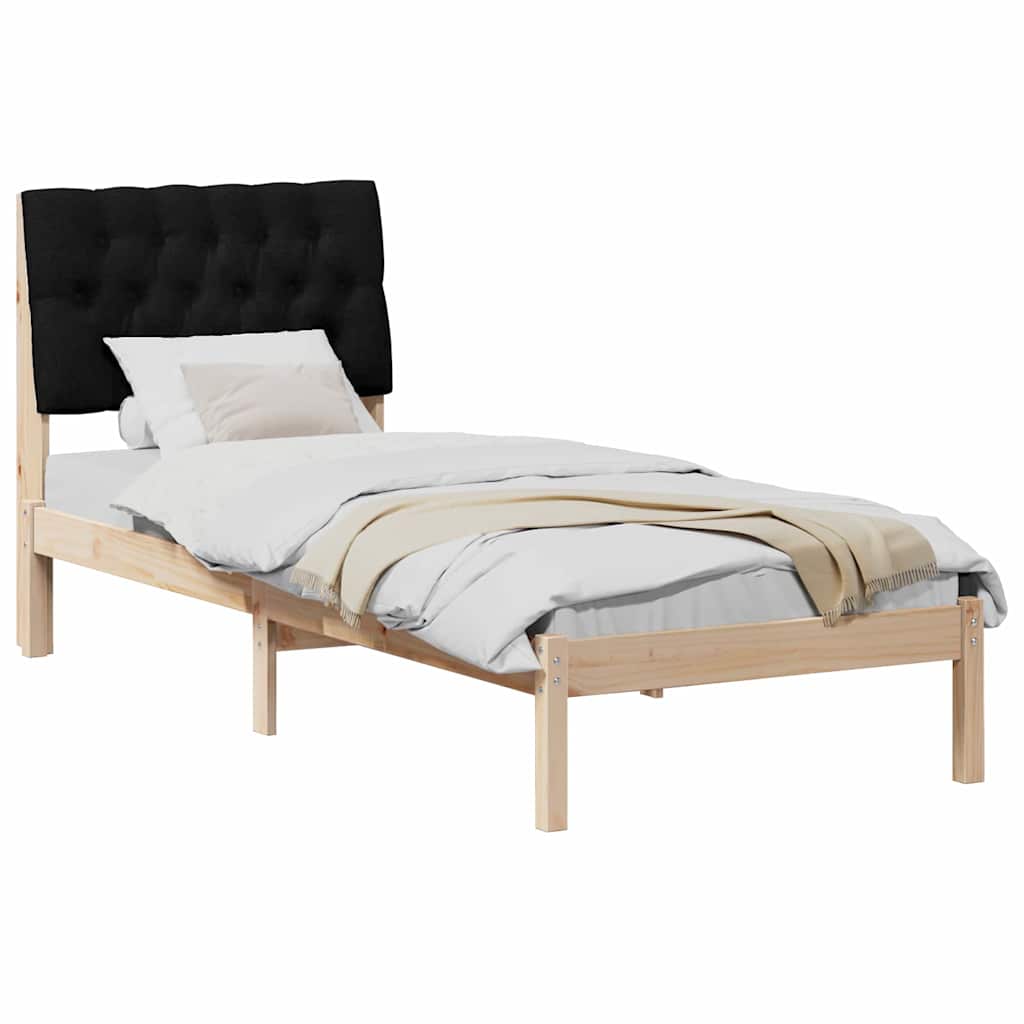 Bedframe met Gevoerd Hoofdgedeelte Bruin 80 x 200 cm