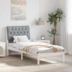 Bedframe massief grenenhout 80x200 cm wit
