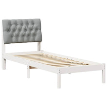 Bedframe met Gevoerd Hoofdgedeelte Wit 80 x 200 cm