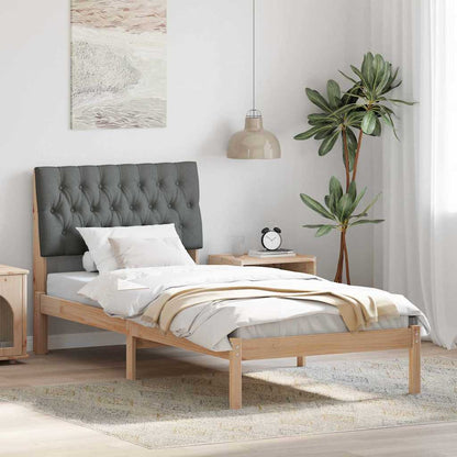 Bedframe met Gevoerd Hoofdgedeelte Bruin 90 x 190 cm