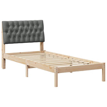 Bedframe met Gevoerd Hoofdgedeelte Bruin 90 x 190 cm