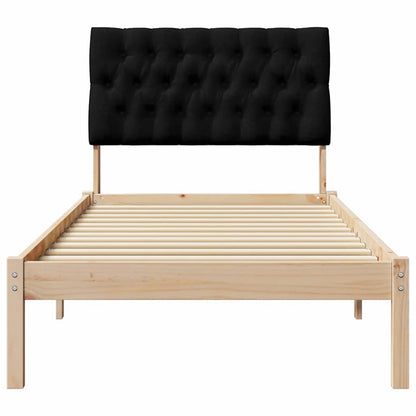 Bedframe met Gevoerd Hoofdgedeelte Bruin 90 x 190 cm