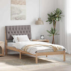 Bedframe 90x190 cm massief grenenhout bruin