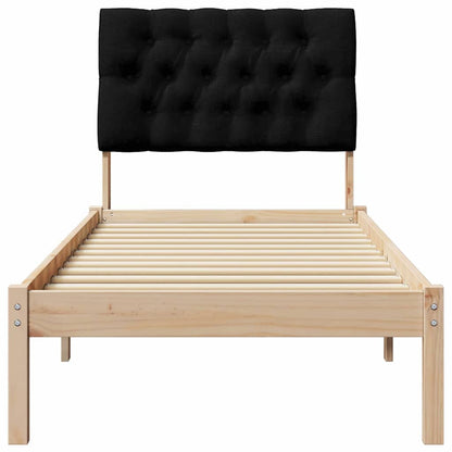Bedframe met Gevoerd Hoofdgedeelte Bruin 75 x 190 cm