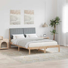 Bed frame Light grey 140 x 200 cm Solid pine wood