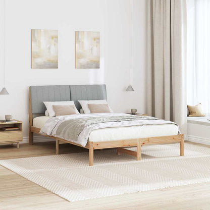 Bedframe Lichtgrijs 140 x 200 cm Massief grenenhout