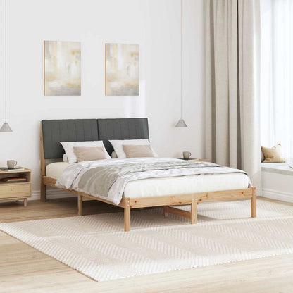 Bedframe Donkergrijs 140 x 200 cm Massief grenenhout