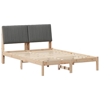 Bedframe Donkergrijs 140 x 200 cm Massief grenenhout