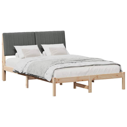 Bedframe Donkergrijs 140 x 200 cm Massief grenenhout