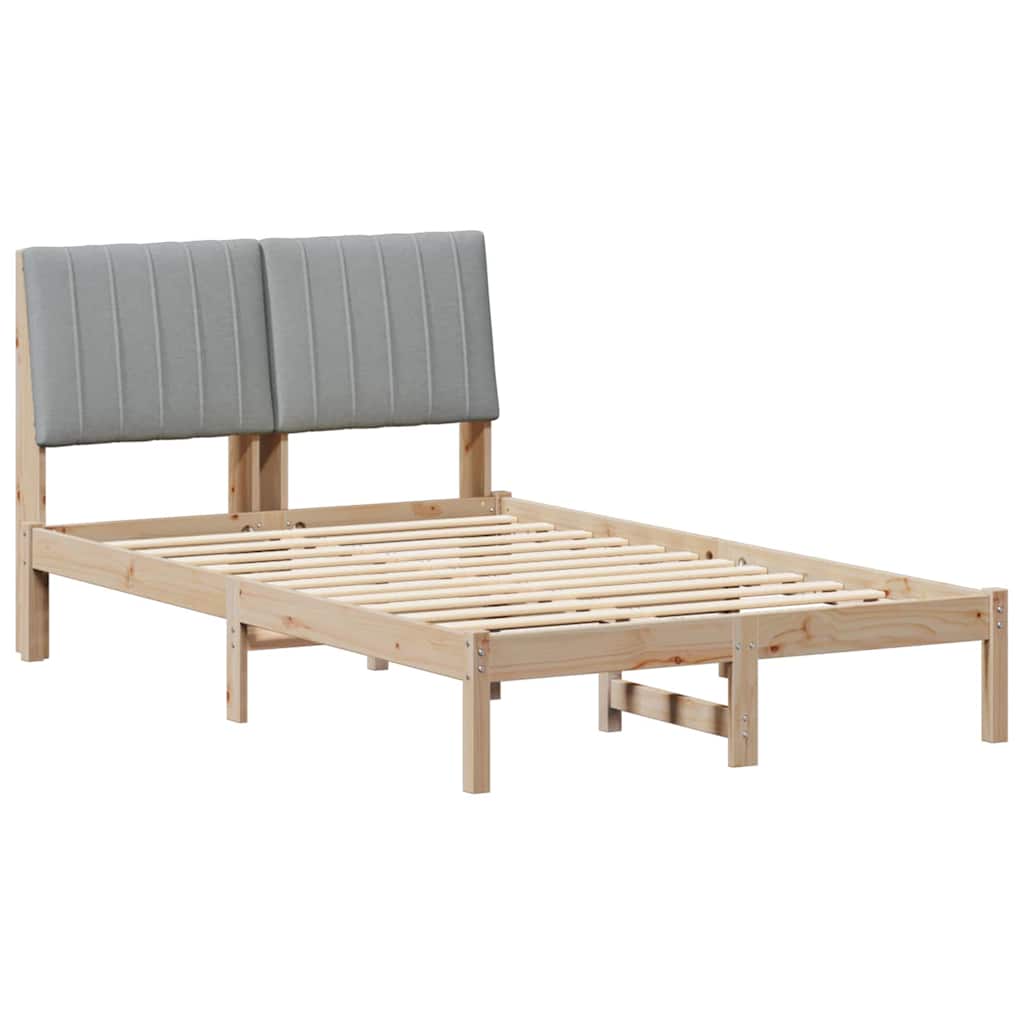 Bedframe Lichtgrijs 120 x 200 cm Massief grenenhout