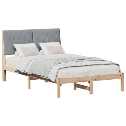 Bedframe Lichtgrijs 120 x 200 cm Massief grenenhout