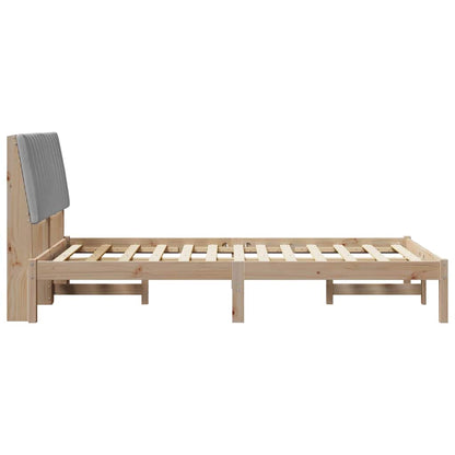 Bedframe Lichtgrijs 120 x 200 cm Massief grenenhout