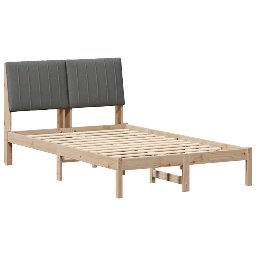 Bedframe met hoofdeinde Bruin 120 x 200 cm Stof