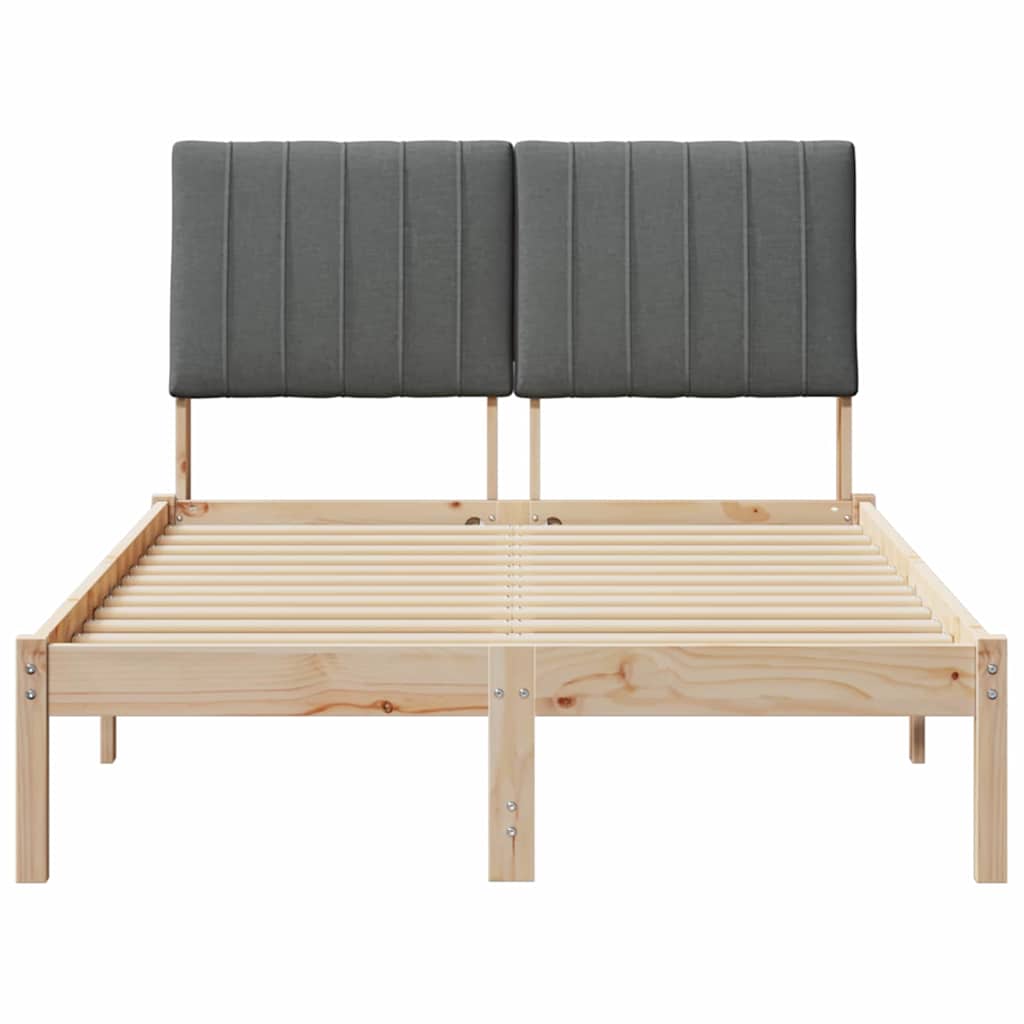Bedframe met hoofdeinde Bruin 120 x 200 cm Stof