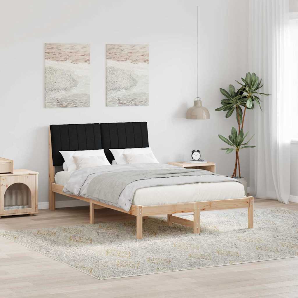 Bedframe met hoofdeinde Bruin 120 x 200 cm Stof