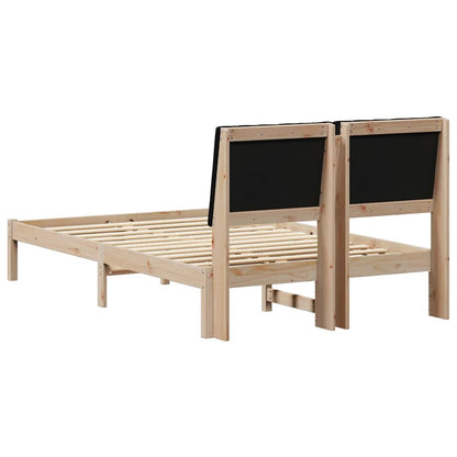 Bedframe met hoofdeinde Bruin 120 x 200 cm Stof