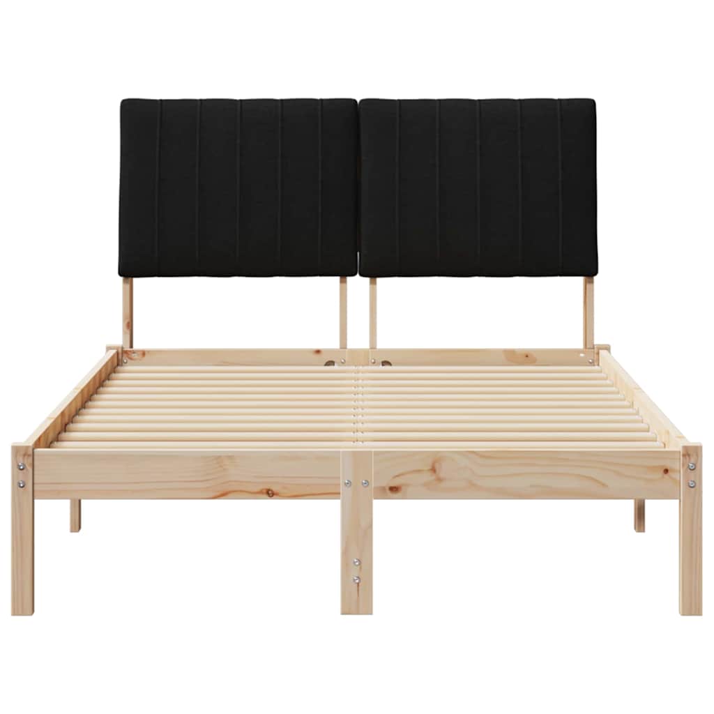 Bedframe met hoofdeinde Bruin 120 x 200 cm Stof