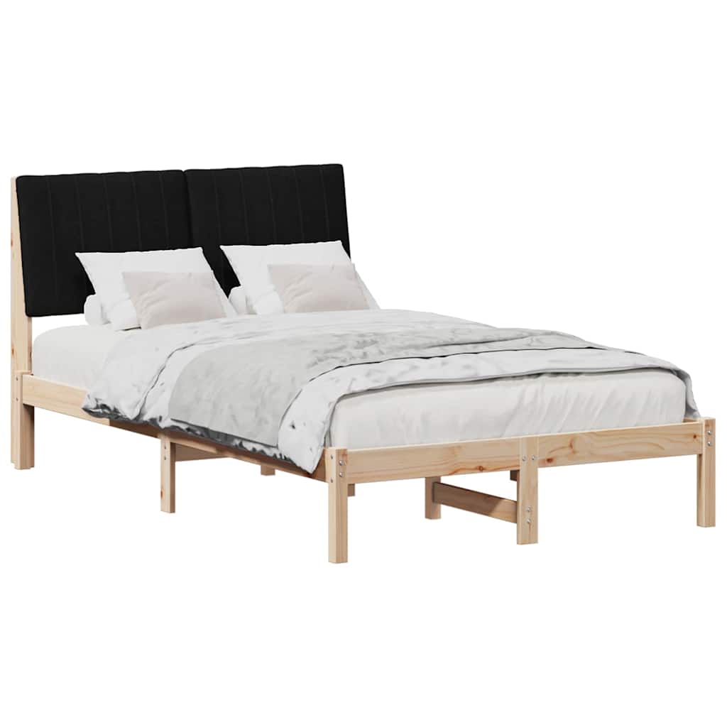Bedframe met hoofdeinde Bruin 120 x 200 cm Stof