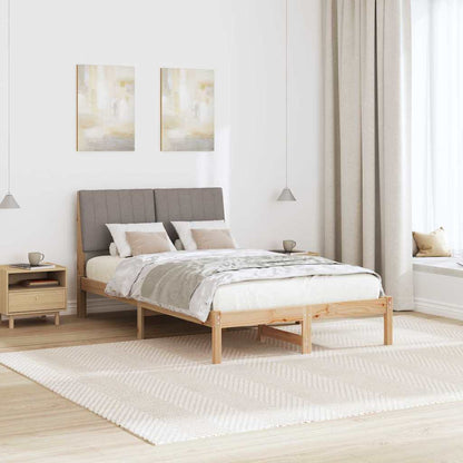 Bedframe met hoofdeinde Bruin 120 x 200 cm Stof