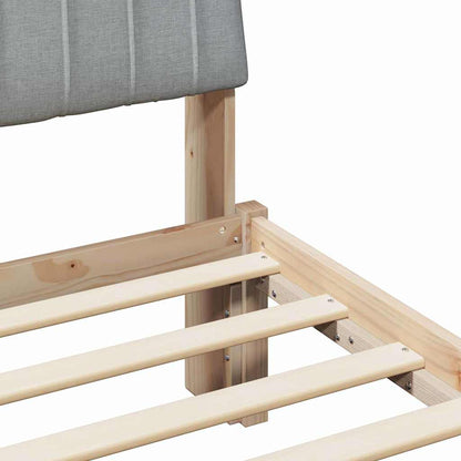Bedframe Lichtgrijs 140 x 190 cm Massief grenenhout