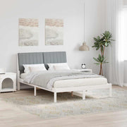 Bedframe massief grenenhout 135x190 cm wit