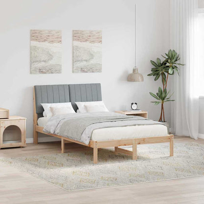Bedframe met hoofdeinde Bruin 120 x 190 cm Stof