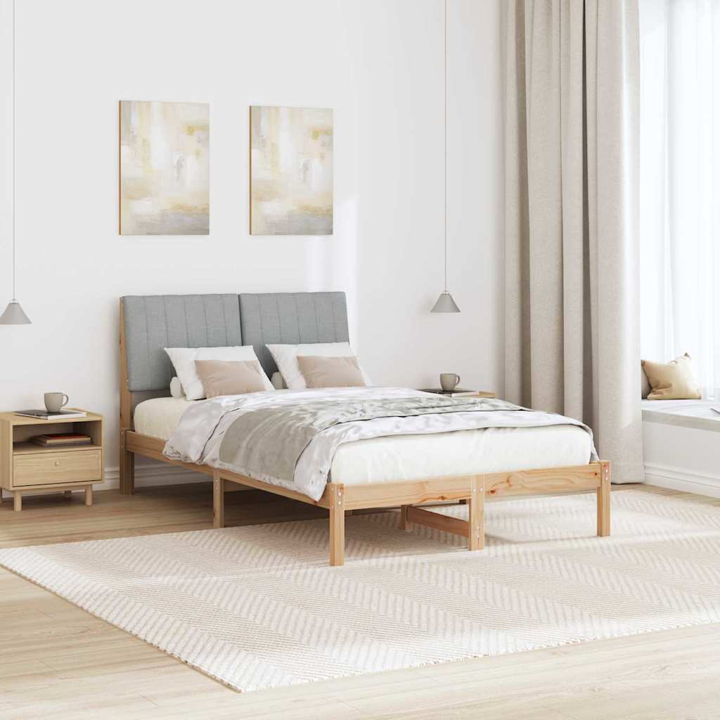 Bedframe met hoofdeinde Bruin 120 x 190 cm Stof
