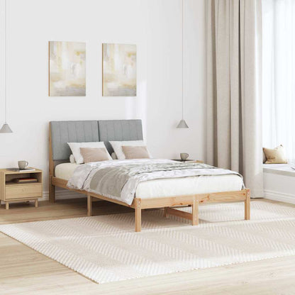 Bedframe met hoofdeinde Bruin 120 x 190 cm Stof
