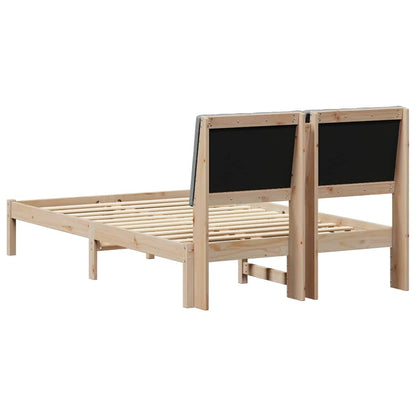 Bedframe met hoofdeinde Bruin 120 x 190 cm Stof